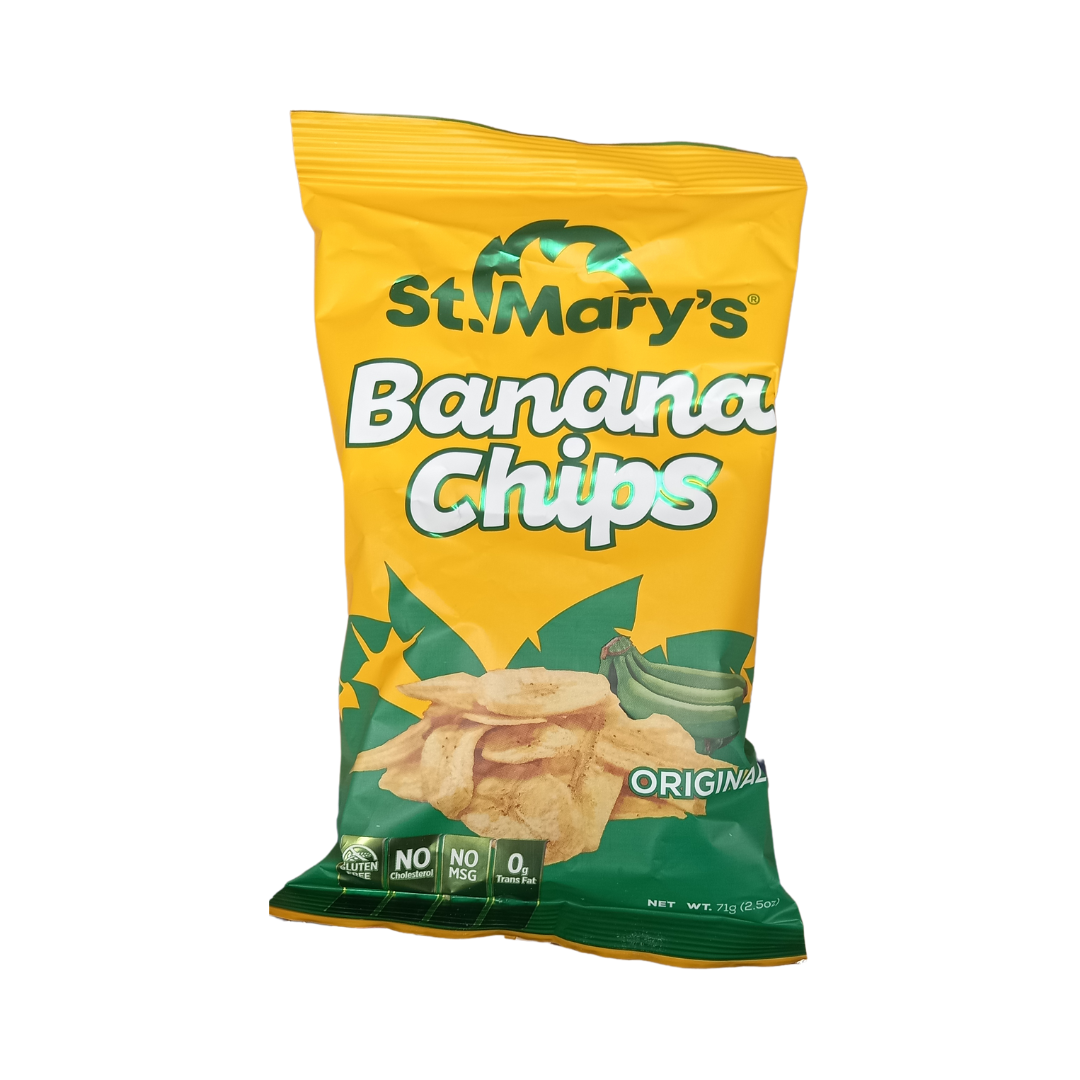 St. Mary's Banana Chips 71g (Pack of 12)